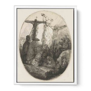 Christ crucified between the two Thieves An oval Plate
Painting
