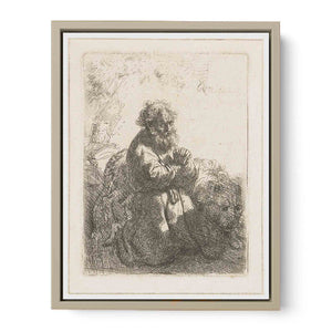 Saint Jerome kneeling in Prayer, looking down
Painting