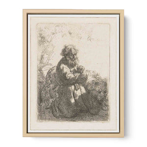 Saint Jerome kneeling in Prayer, looking down
Painting