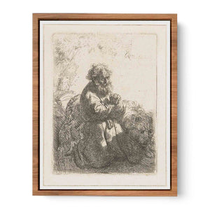 Saint Jerome kneeling in Prayer, looking down
Painting