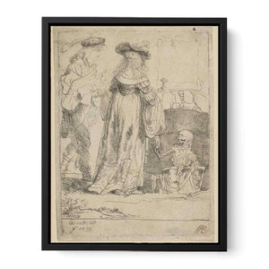 Death appearing to a wedded Couple from an open Grave
Painting