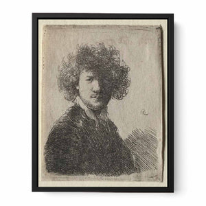 Self Portrait with curly Hair and white Collar Bust
Painting