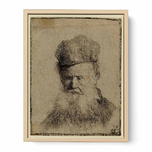 Bust Of An Old Man With A Fur Cap And Flowing Beard, Nearly Full Face, Eyes Direct
Painting