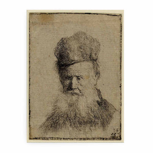 Bust Of An Old Man With A Fur Cap And Flowing Beard, Nearly Full Face, Eyes Direct
Painting