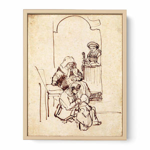Three Women and a Child at the Door
Painting
