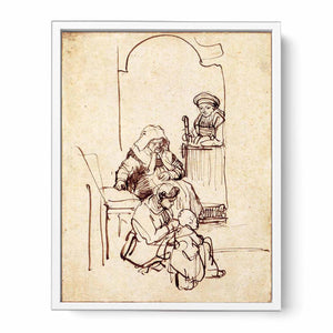 Three Women and a Child at the Door
Painting