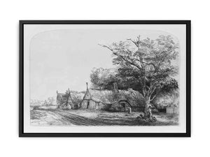Three Gabled Cottages Beside A Road
Painting