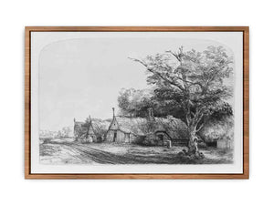 Three Gabled Cottages Beside A Road
Painting