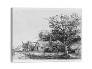 Three Gabled Cottages Beside A Road
Painting