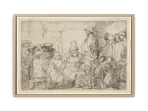 Christ seated disputing with the Doctors Painting