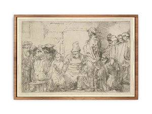 Christ seated disputing with the Doctors Painting