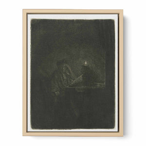 A Student at a Table by Candlelight
Painting