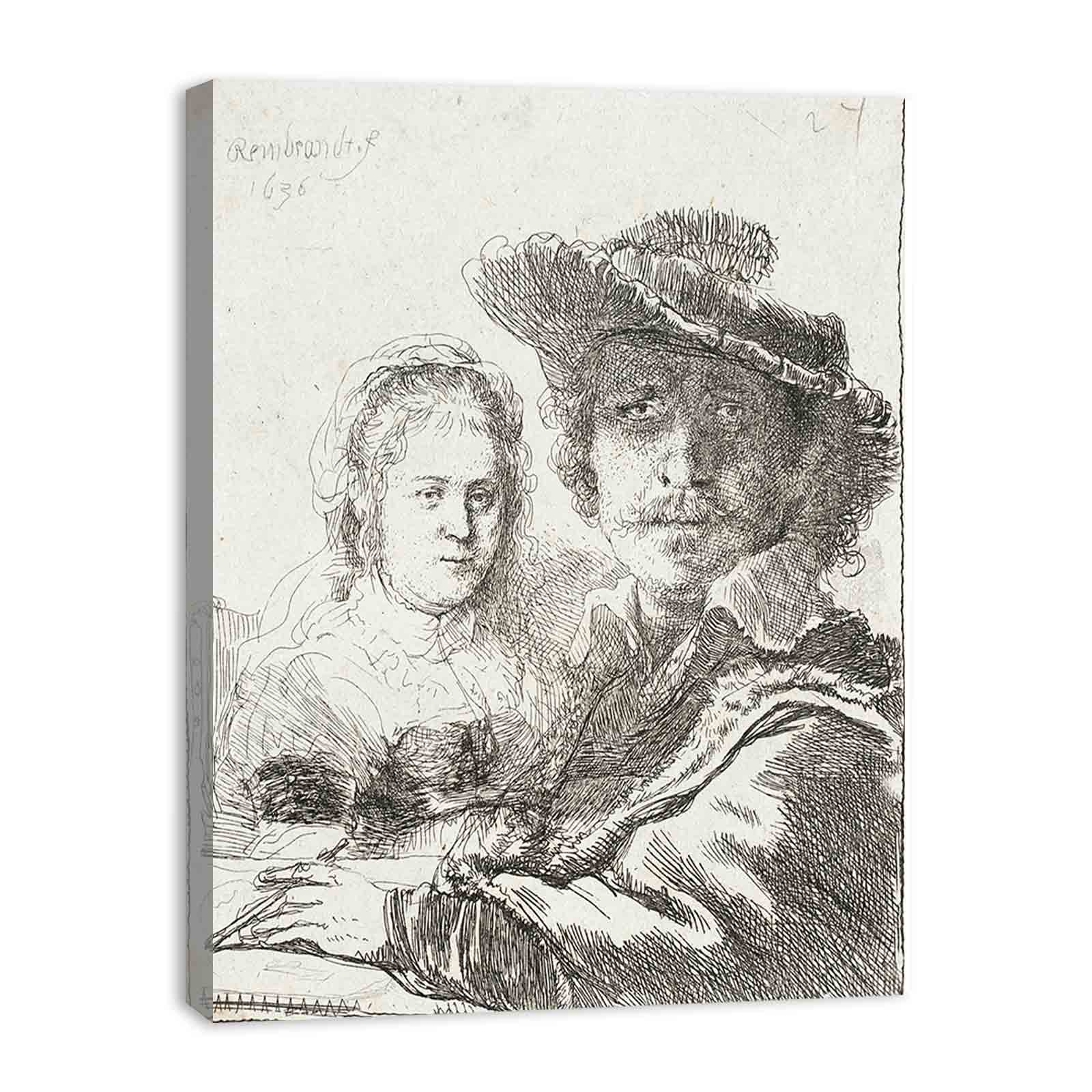 Self Portrait With Saskia 2 Painting