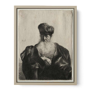 An old Man with Beard, fur Cap and velvet Cloak
Painting