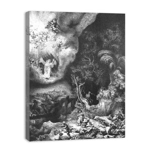 The angel appearing to the shepherds 2 Painting