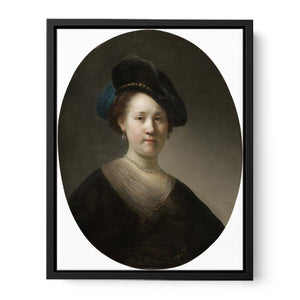 Portrait Of A Young Woman With A Black Cap Painting