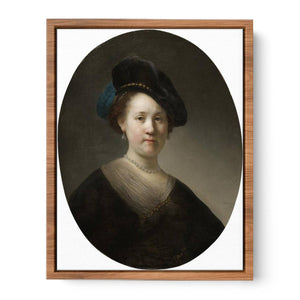 Portrait Of A Young Woman With A Black Cap Painting