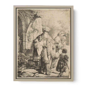 Abraham casting out Hagar and Ishmael Painting