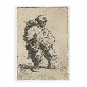 A Man making Water Painting