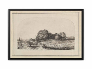 Landscape with a Haybarn and a Flock of Sheep Painting