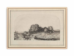 Landscape with a Haybarn and a Flock of Sheep Painting