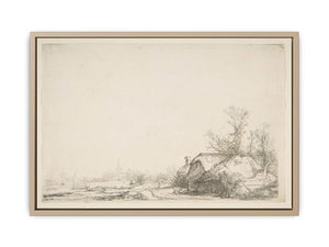 Cottage beside a Canal A View of Diemen Painting