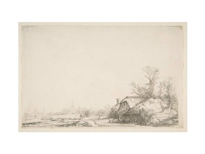 Cottage beside a Canal A View of Diemen Painting