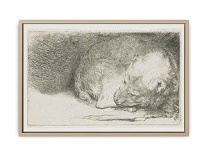 A sleeping Puppy Painting