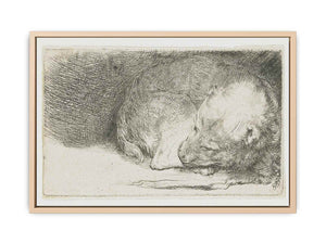 A sleeping Puppy Painting