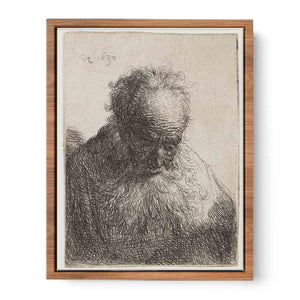 Bust of an old Man with a flowing Beard The Head bowed forward Painting