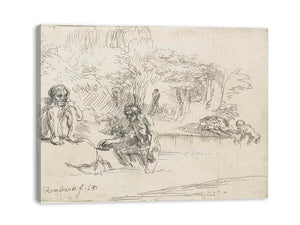 The Bathers Painting