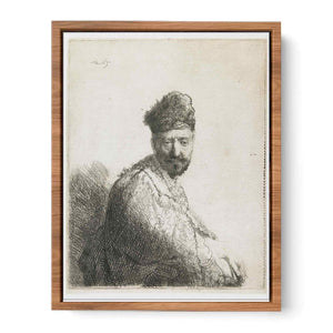 Bearded Man In A Furred Oriental Cap And Robe The Artist's Father Painting