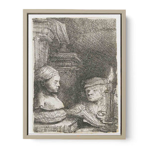 Man Drawing From A Cast Painting