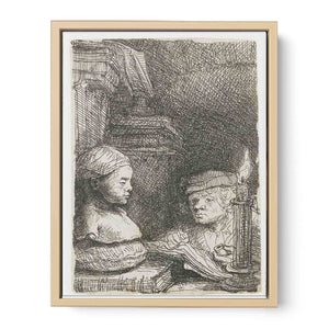 Man Drawing From A Cast Painting