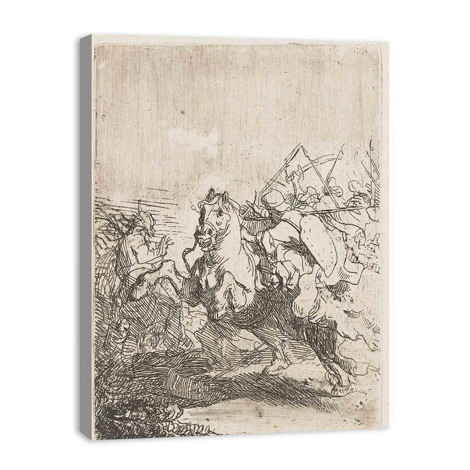 A Cavalry Fight Painting