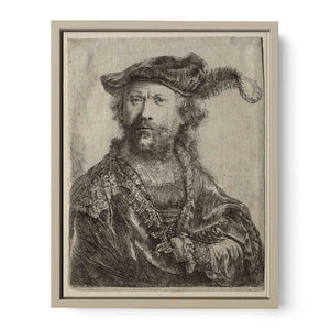 Self portrait in a velvet cap with plume Painting
