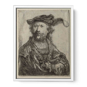 Self portrait in a velvet cap with plume Painting