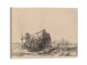 Landscape with a Cottage and Haybarn Oblong
Painting