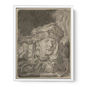 Old Woman Sleeping Painting