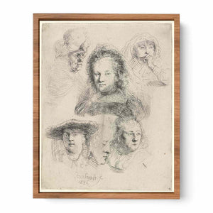 Studies Of The Head Of Saskia And Others Painting