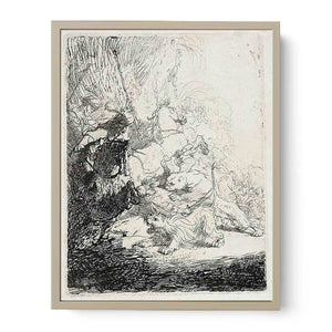 The Small Lion Hunt (with two Lions) Painting
