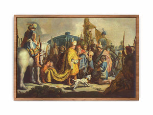 David with the head of Goliath before Saul
Painting