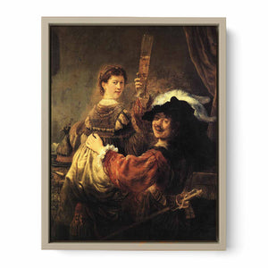 Rembrandt and Saskia in the Scene of the Prodigal Son in the Tavern c. 1635
Painting