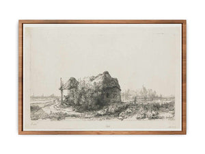 Landscape With A Cottage And Haybarn Painting