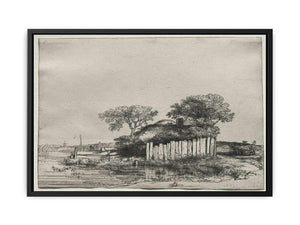 Cottage With A White Paling Painting