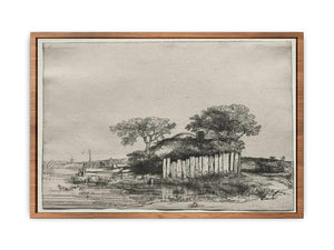 Cottage With A White Paling Painting