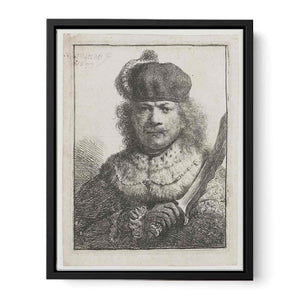 Self-Portrait With Raised Sabre Painting