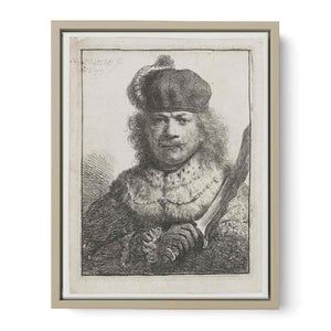 Self-Portrait With Raised Sabre Painting