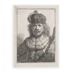 Self-Portrait With Raised Sabre Painting