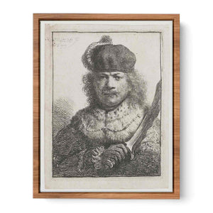 Self-Portrait With Raised Sabre Painting